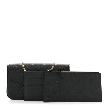 Louis Vuitton Empreinte Pochette Felicie Chain Wallet Black 1 of 12