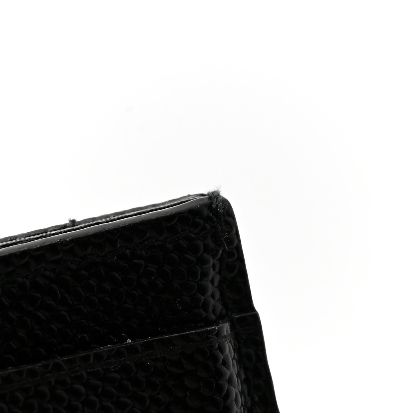 Grain De Poudre Matelasse Chevron Monogram Fragments Zippered Card Case Black