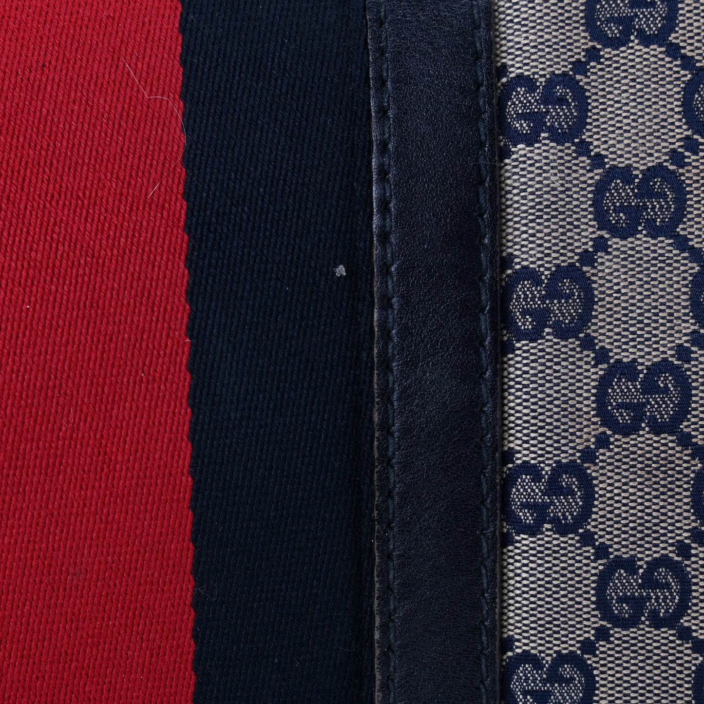 Monogram Selleria Calfskin Vintage Web Medium Boston Beige Blue