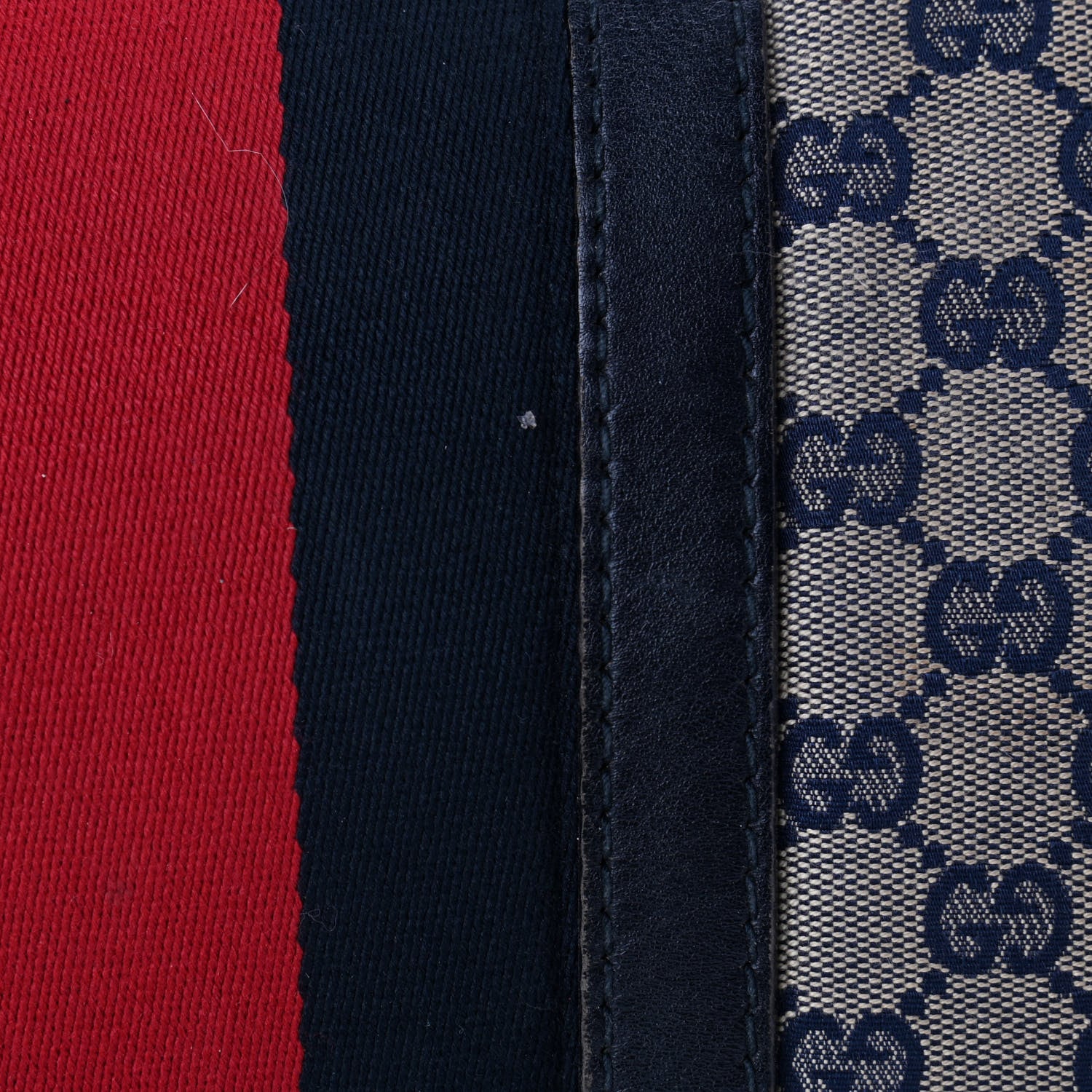 Gucci Monogram Selleria Calfskin Vintage Web Medium Boston Beige Blue 12 of 12