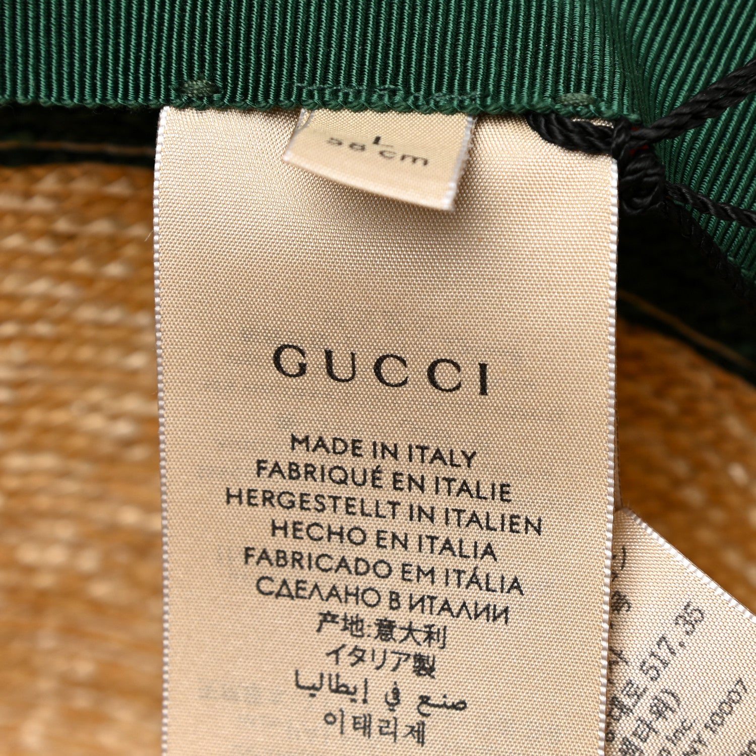 Gucci Abaca Straw Web Fedora Hat L 6 of 7
