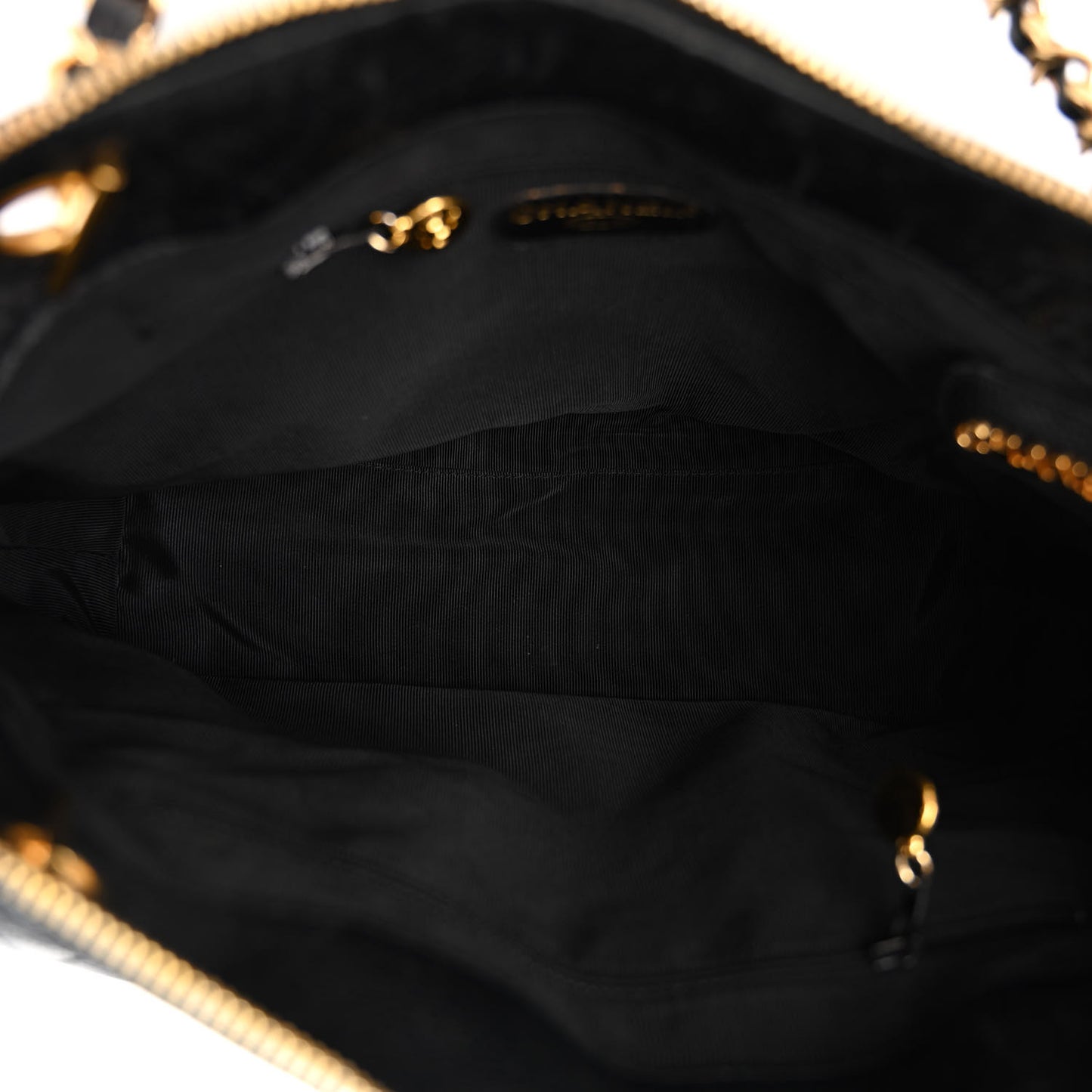 Caviar Quilted Flap Shoulder Bag Black