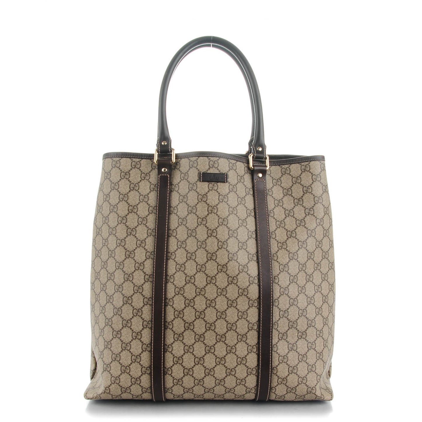 GG Plus Monogram Joy Vertical Tote Dark Brown