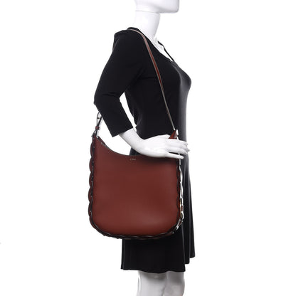 Chloe Small Grain Smooth Calfskin Medium Darryl Hobo Sepia Brown 2 of 9