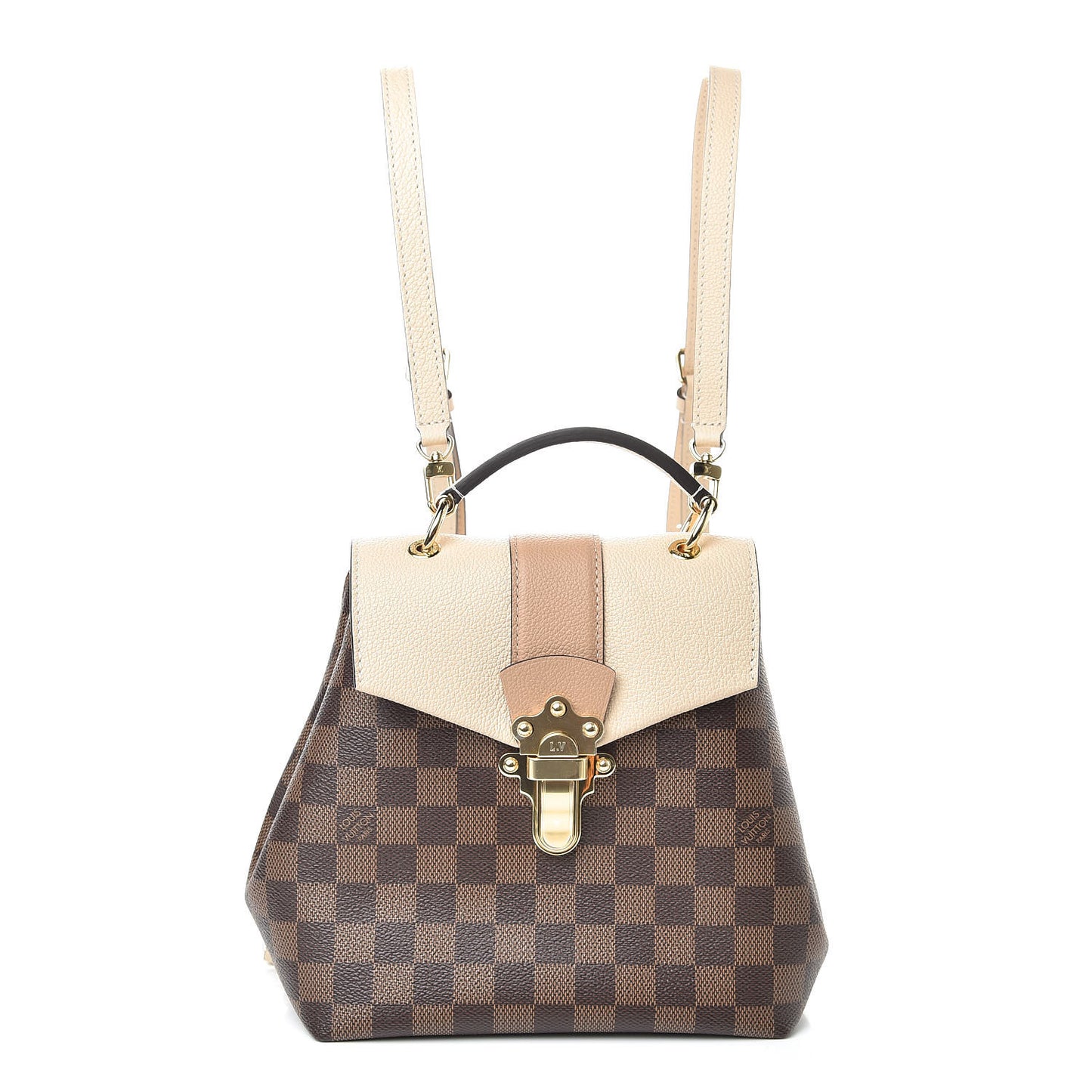 Damier Ebene Clapton Backpack Creme