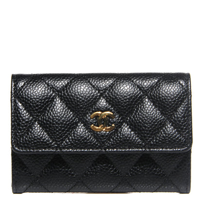 Chanel Caviar Quilted Flap Card Holder Black 1 of 9