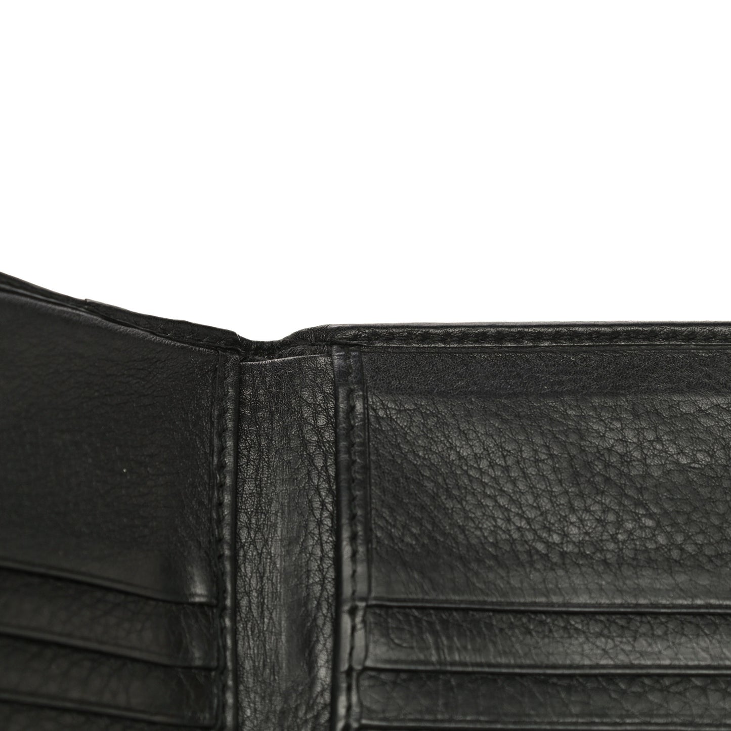 Calfskin Web Horsebit French Flap Wallet Black