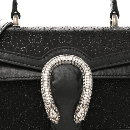 Gucci Satin Crystal GG Monogram Mini Dionysus Top Handle Bag Black 8 of 13