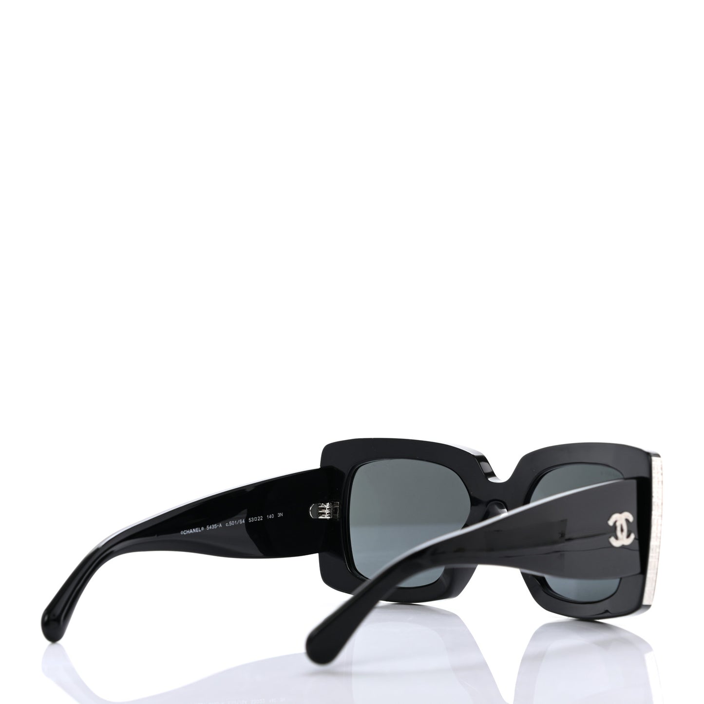 Acetate Rectangle Sunglasses 5435 Black