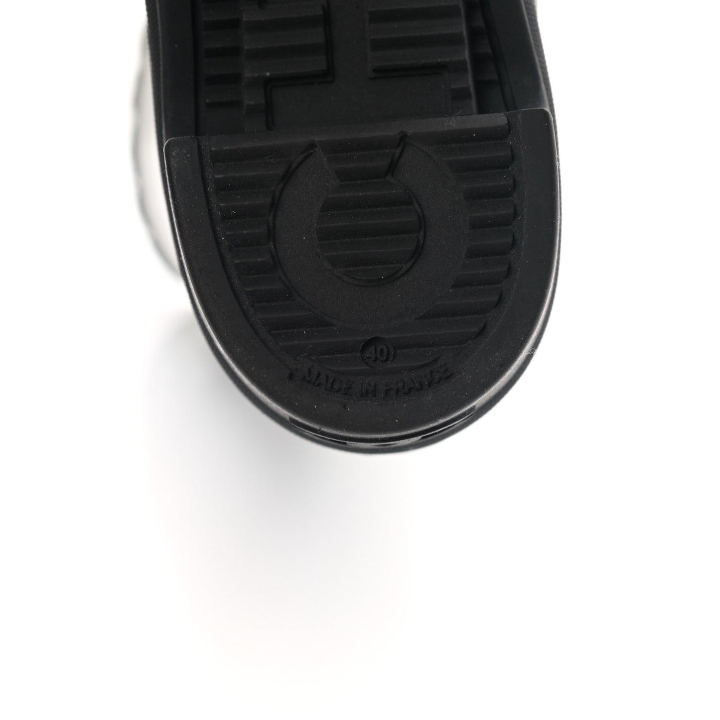 Rubber Logo Rain Boots 40 Black White