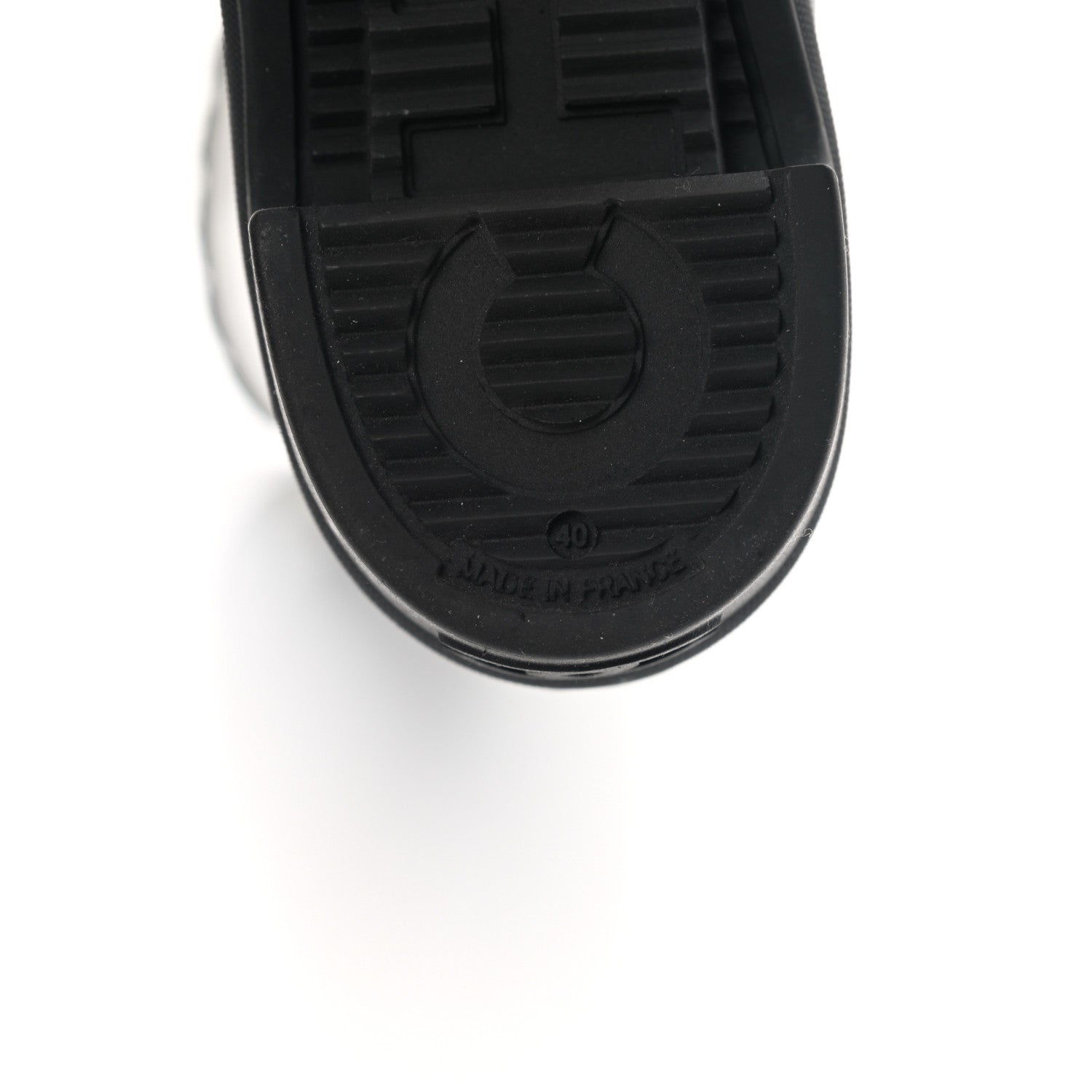 Chanel Rubber Logo Rain Boots 40 Black White 7 of 13