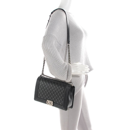 Chanel Caviar Quilted New Medium Boy Flap Black 2 of 9
