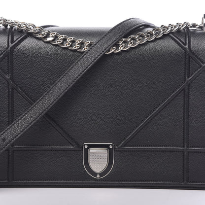Christian Dior Grained Calfskin Large Diorama Flap Bag Black 8 of 10