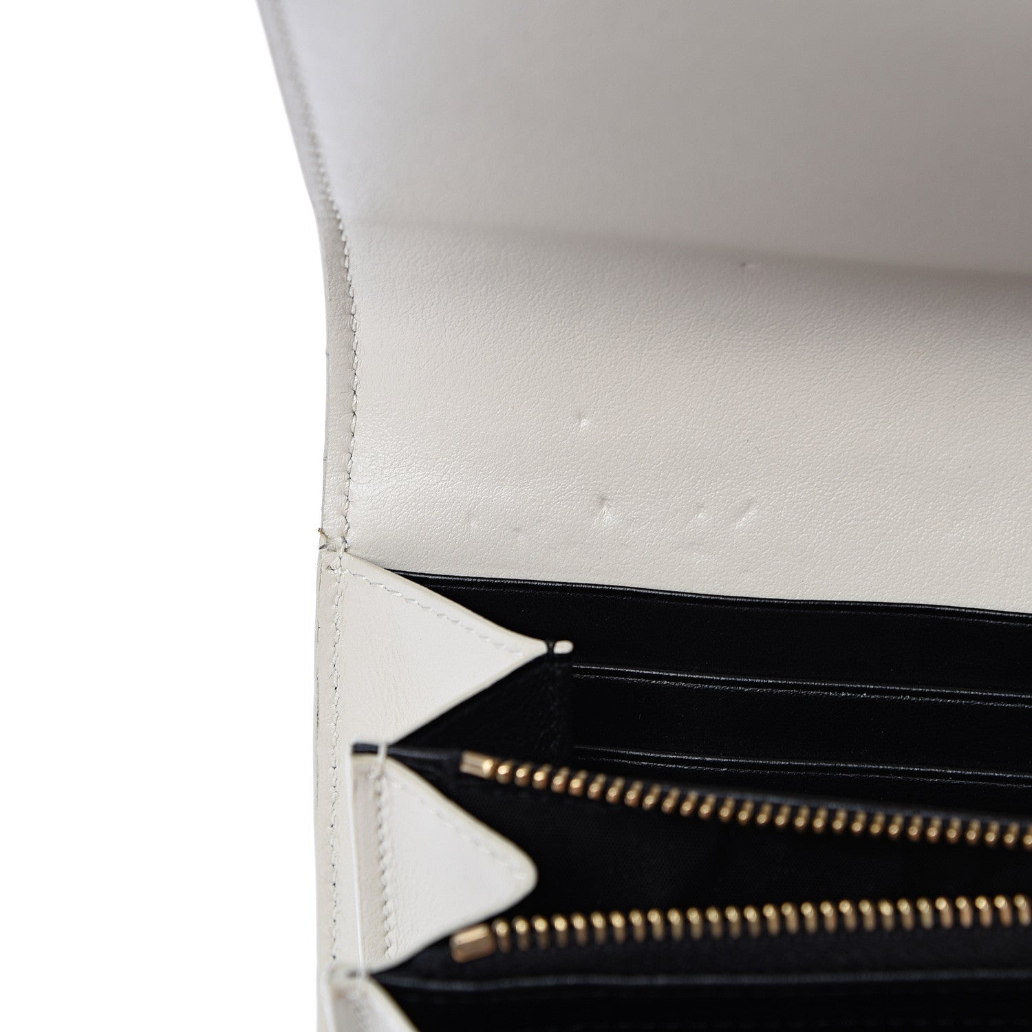 Saint Laurent Calfskin Star Print Classic Monogram Cassandre Wallet White 7 of 9