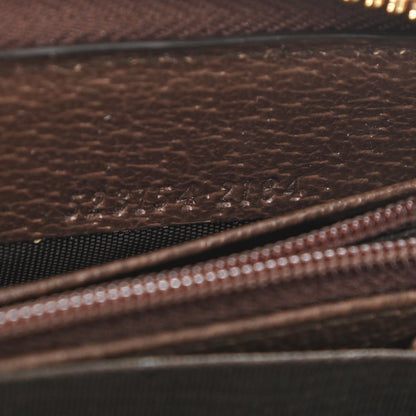 Gucci GG Supreme Monogram Web Ophidia Zip Around Wallet Brown 7 of 8