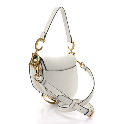 Christian Dior Grained Calfskin Saddle Bag With Strap Latte 3 of 11
