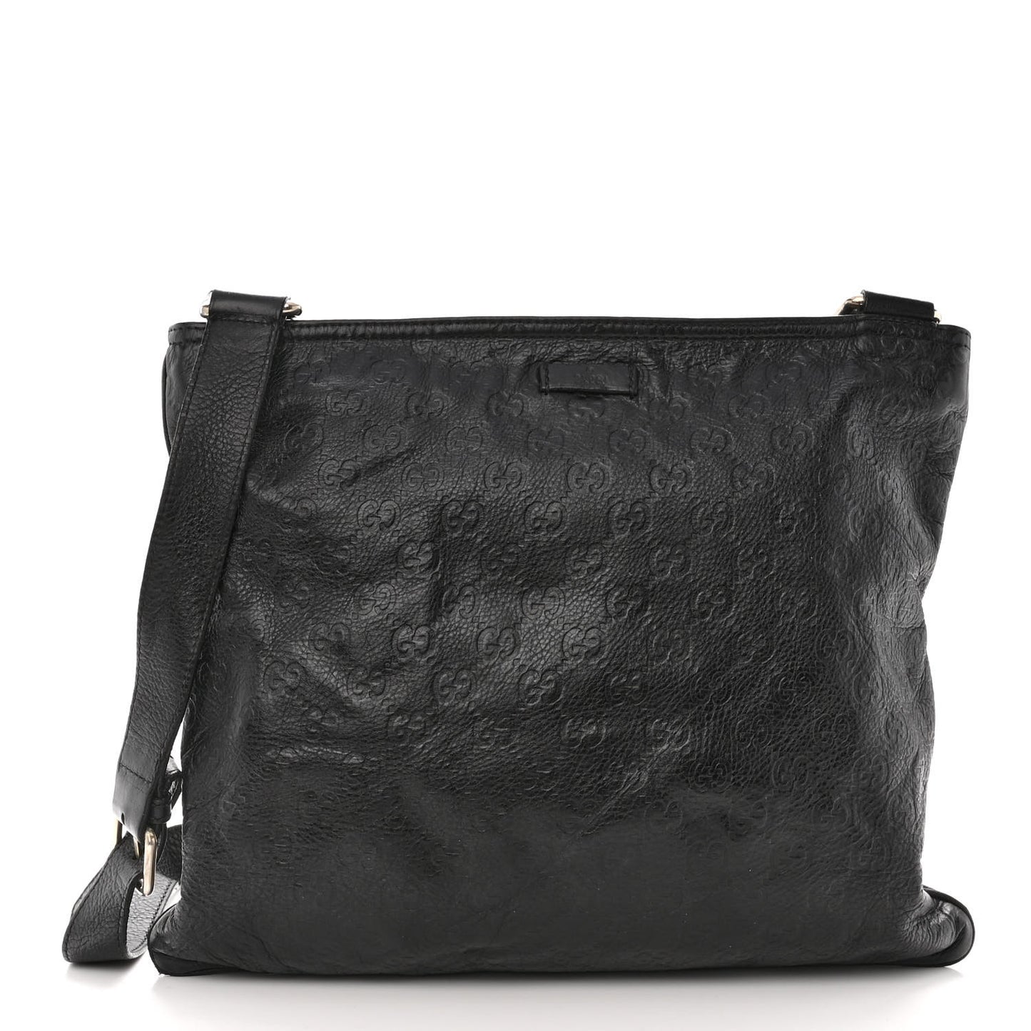 Guccissima Flat Messenger Bag Black