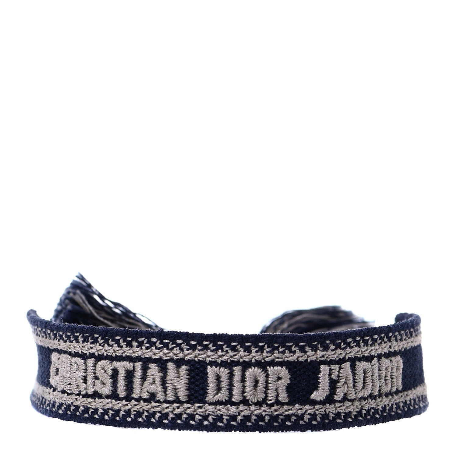 Christian Dior Woven Cotton J'Adior Friendship Bracelet Navy 1 of 7