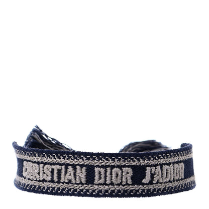 Christian Dior Woven Cotton J'Adior Friendship Bracelet Navy 1 of 7