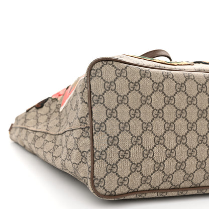 Gucci Soft GG Supreme Monogram Courrier Medium Crossbody Tote Beige New Acero 9 of 16