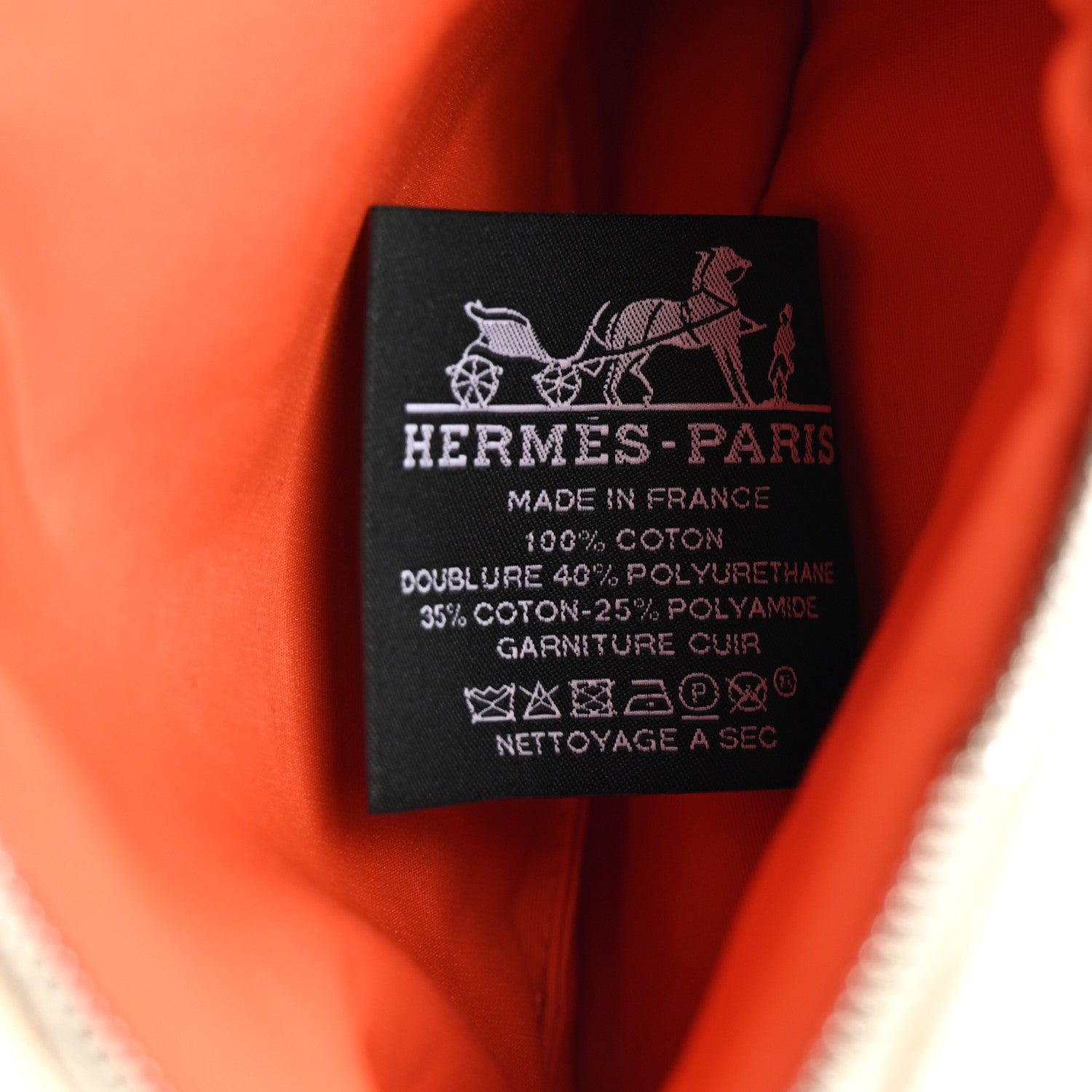 Hermes Cotton Canvas Mini Mini Bolide Travel Cosmetic Pouch Natural 6 of 7