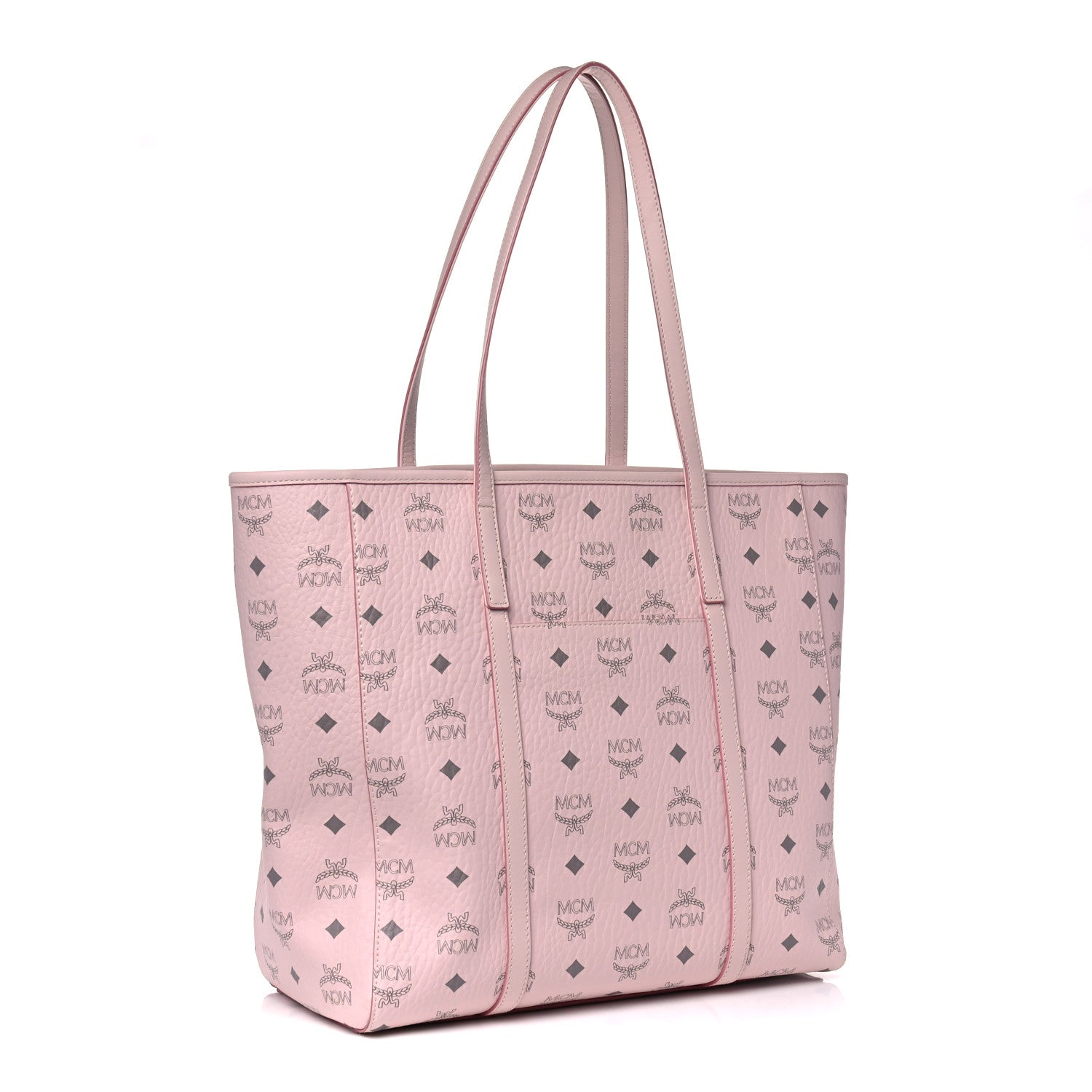 MCM Visetos Toni Shopper Tote Powder Pink 2 of 11