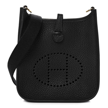 Hermes Taurillon Clemence Evelyne TPM Black 1 of 11