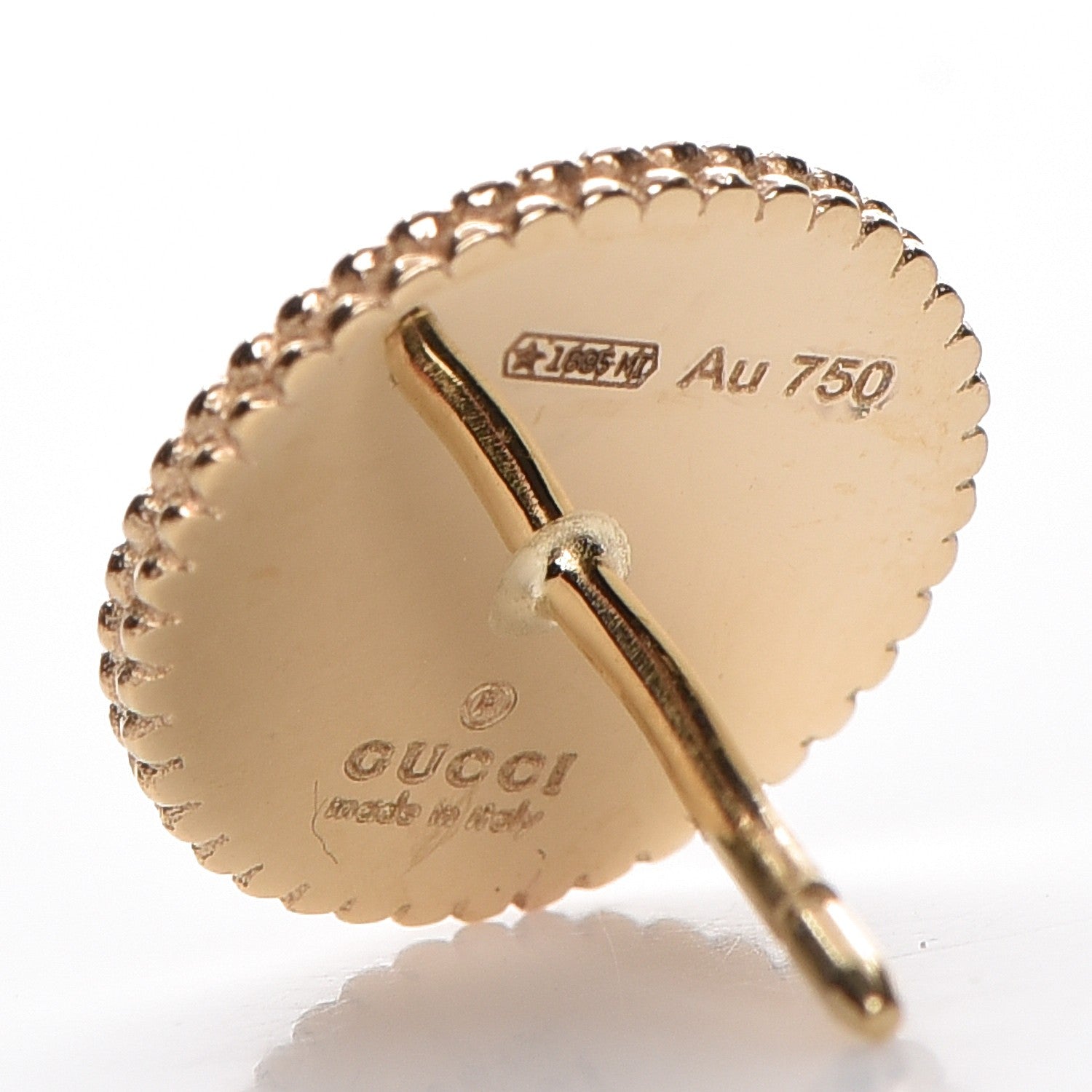 Gucci 18K Yellow Gold Enamel Icon Blooms Earrings 3 of 6