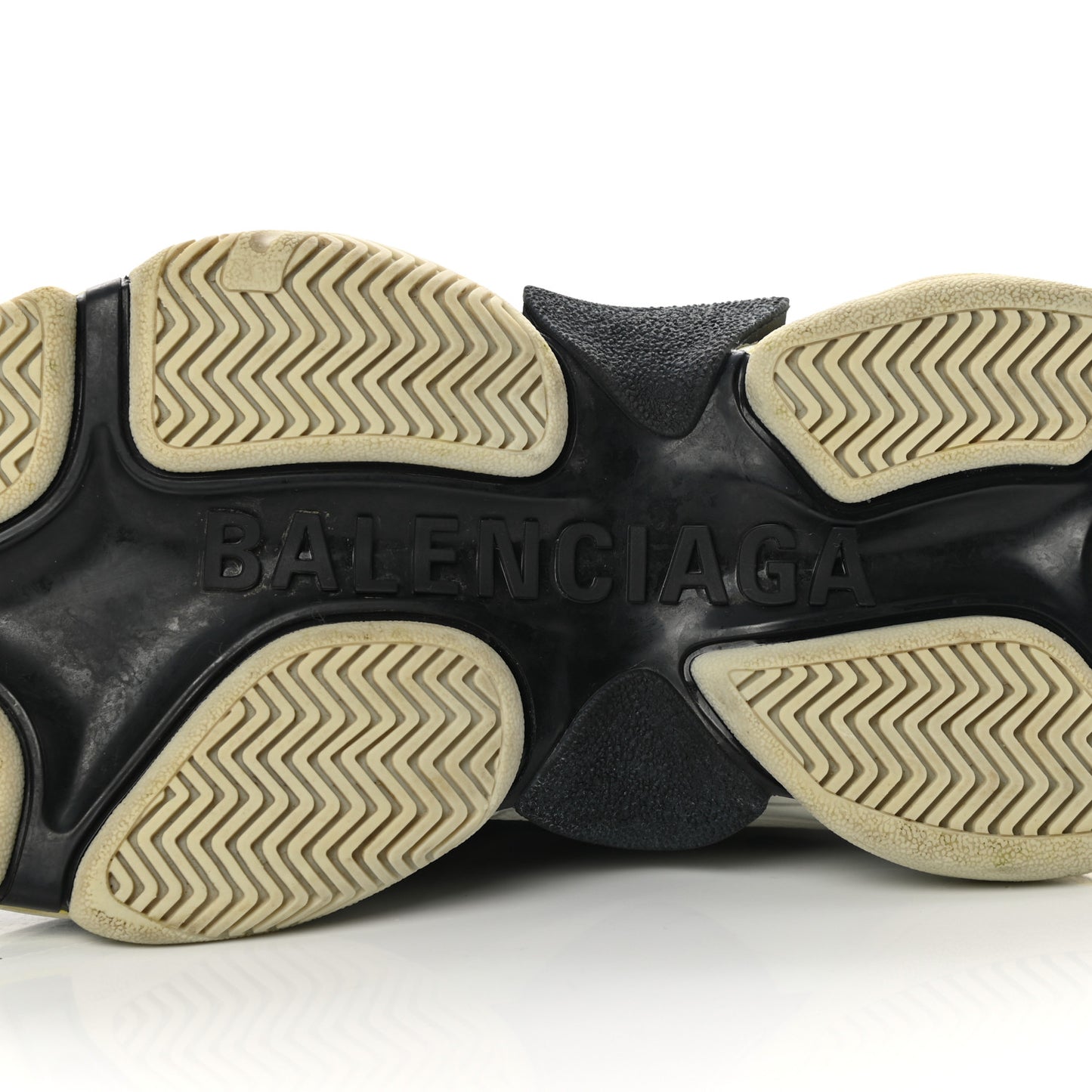 Fabric Mesh Womens Triple S Sneakers 36 Yellow Grey White