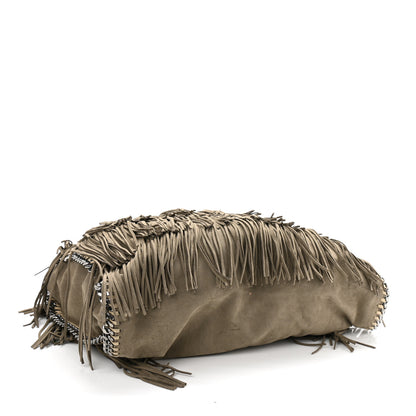 Stella McCartney Eco Suede Fringe Big Falabella Tote Taupe 5 of 14