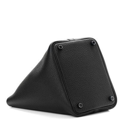 Hermes Taurillon Clemence Monochrome Picotin Lock 18 PM Black 4 of 11