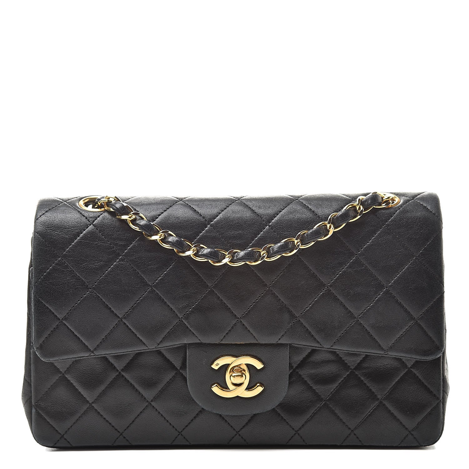 Chanel Lambskin Quilted Small Double Flap Black 1 of 19