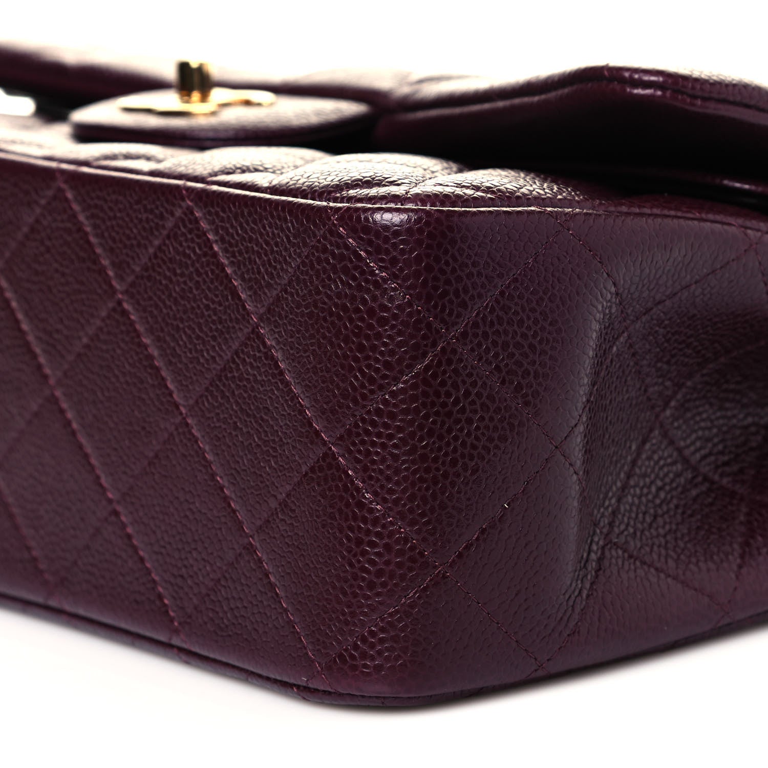 Chanel Caviar Quilted Jumbo Double Flap Burgundy 8 of 8