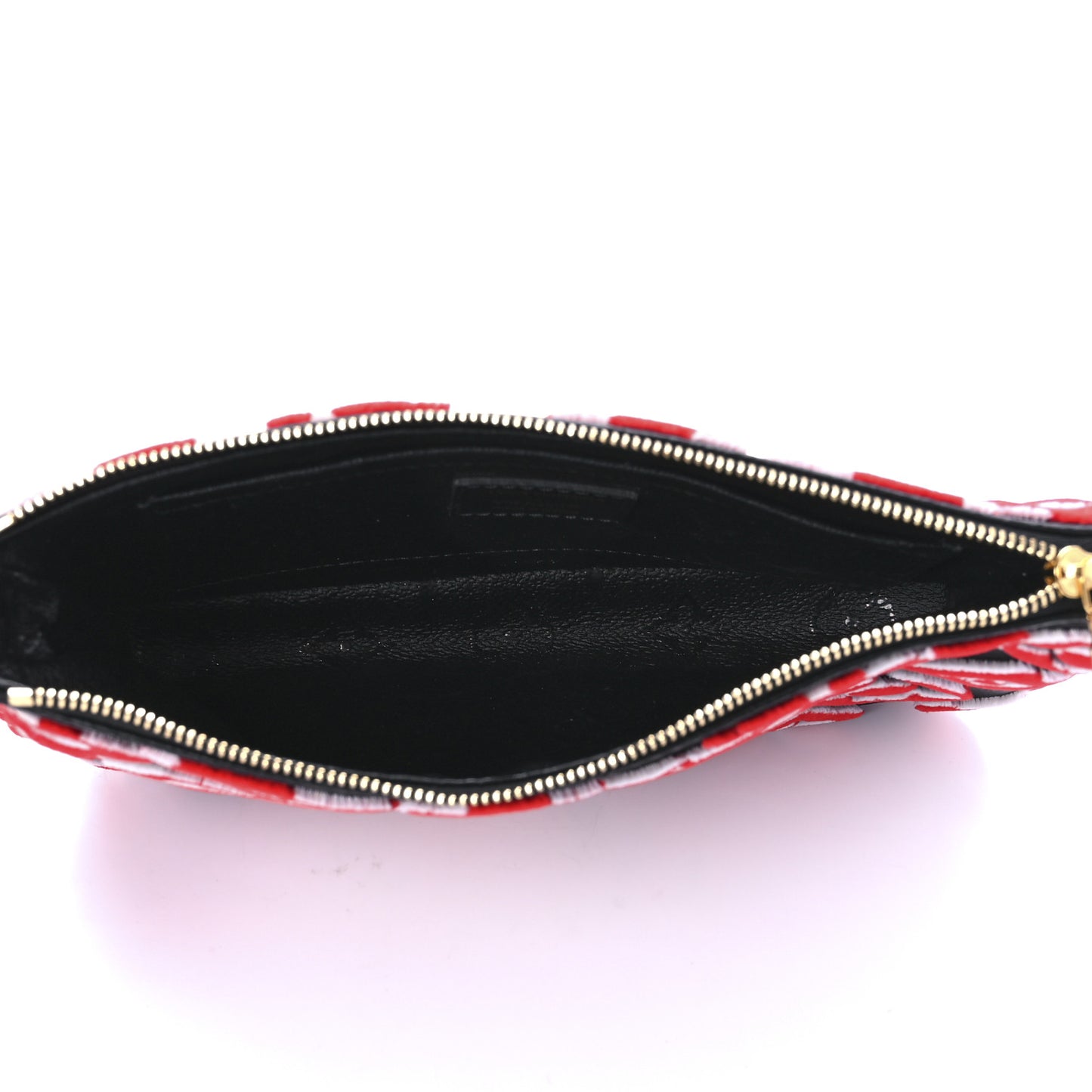 X UF Tufted Monogram Pochette Accessories Black Red