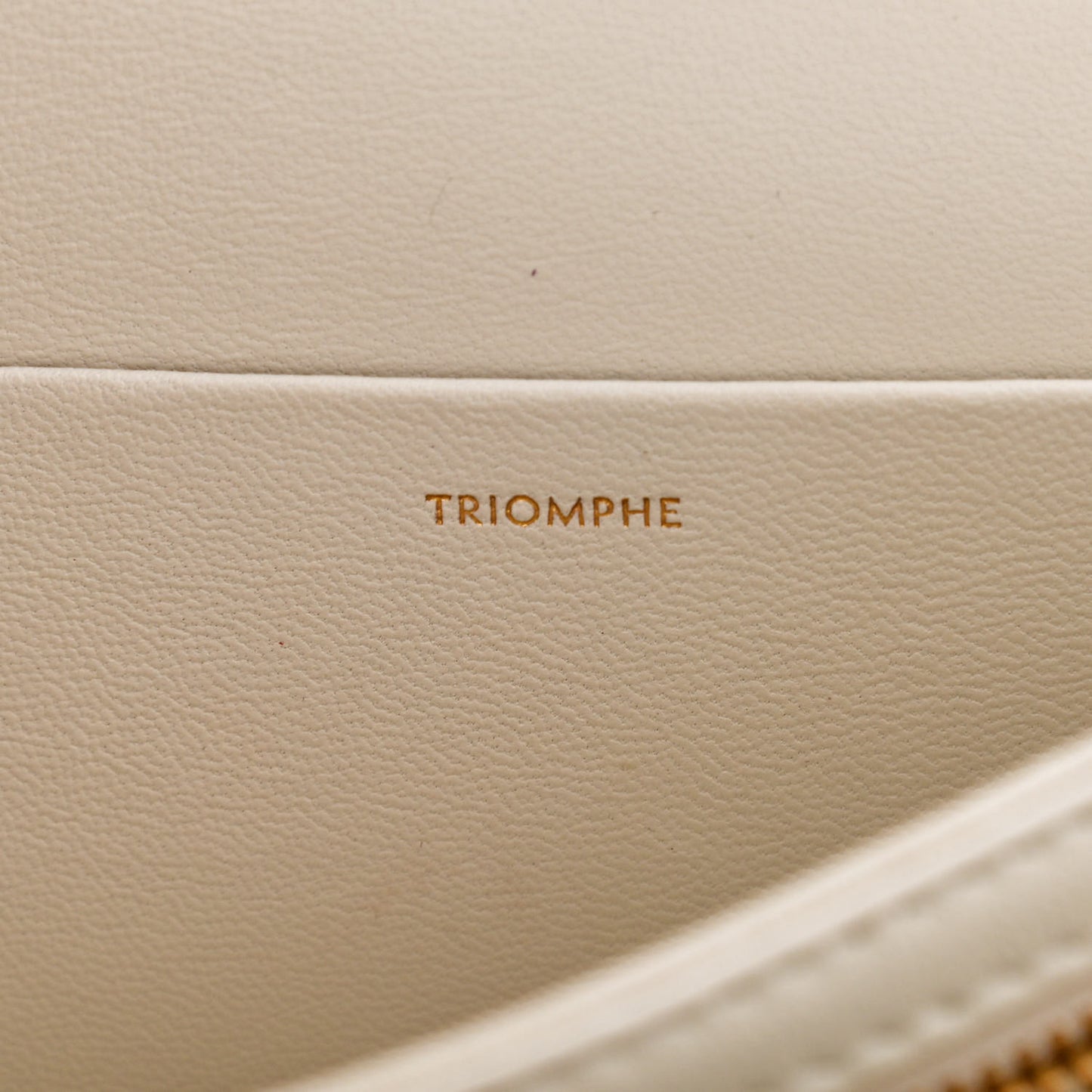 Shiny Calfskin Medium Triomphe White