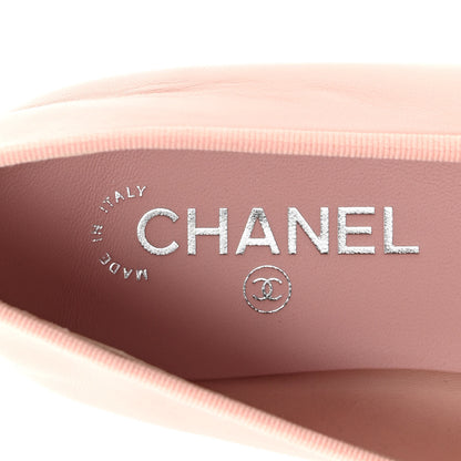 Chanel Lambskin Cap Toe CC Ballerina Flats 40.5 Light Pink Dark Pink 7 of 9