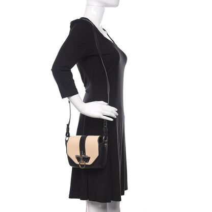Givenchy Lambskin Obsedia Shoulder Bag Beige Black 2 of 17