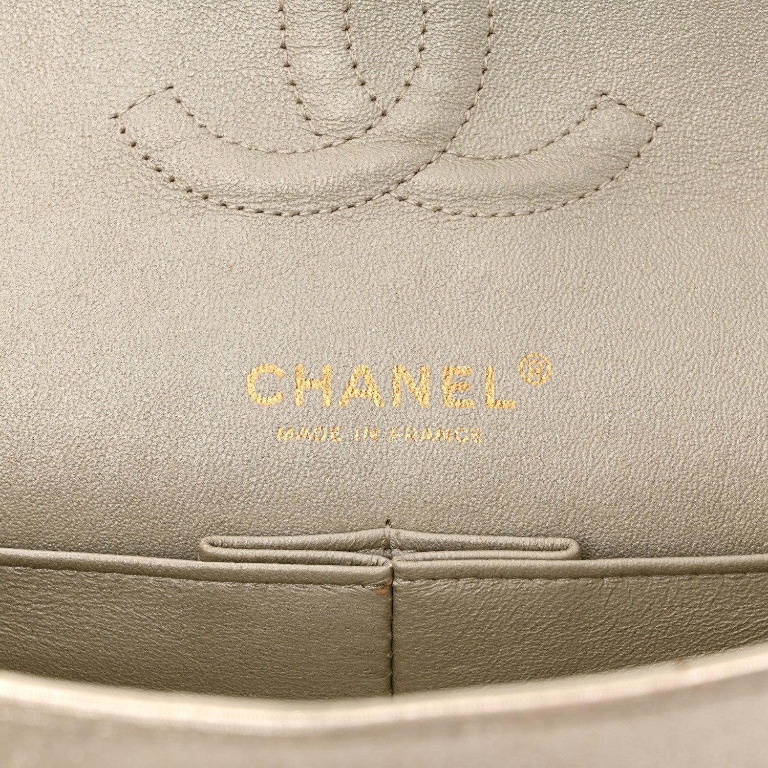 Chanel Iridescent Calfskin Quilted Medium Double Flap Light Gold 6 of 12