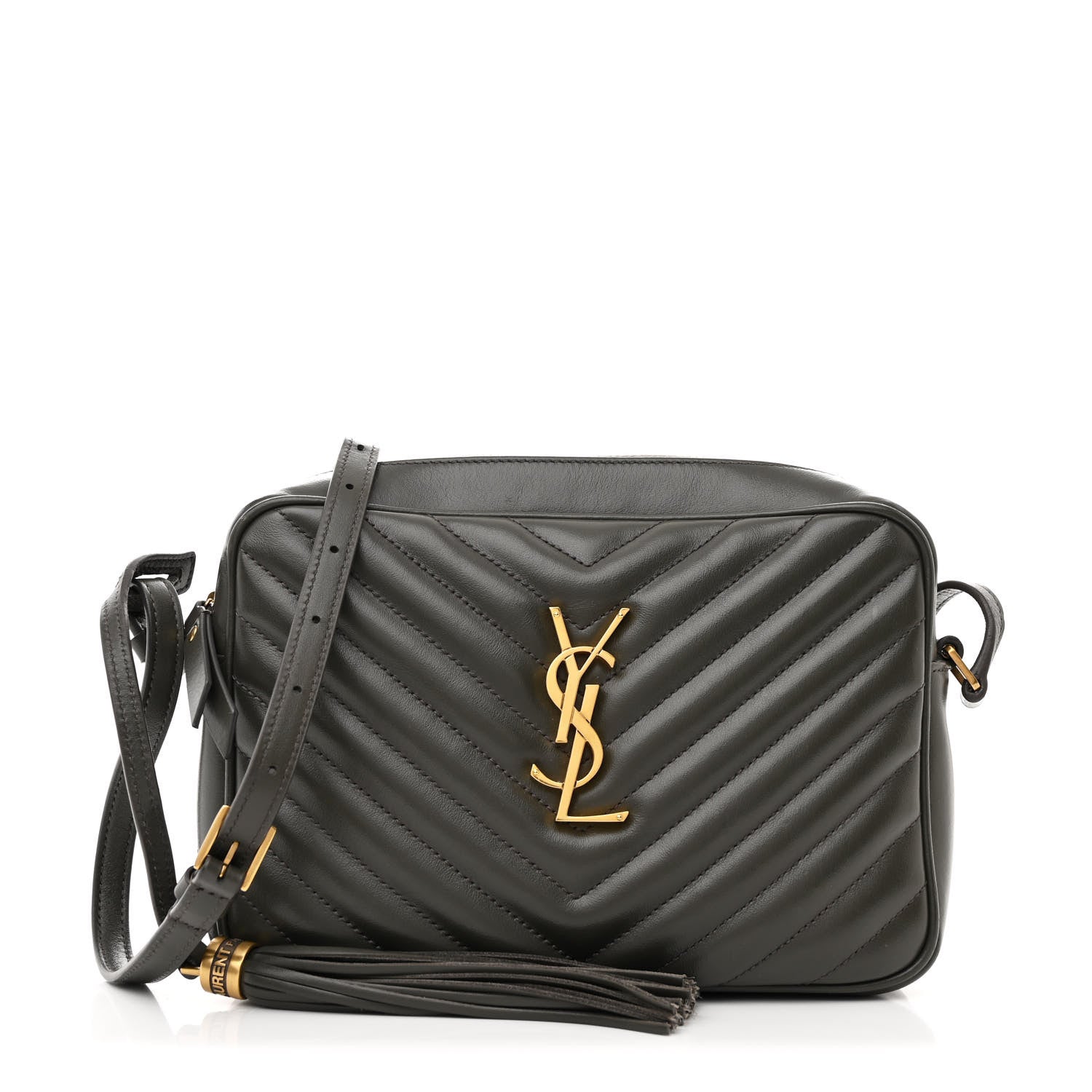 Saint Laurent Calfskin Matelasse Monogram Lou Camera Bag Fog 1 of 10