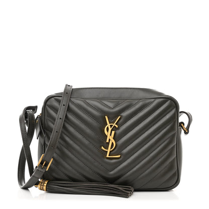 Saint Laurent Calfskin Matelasse Monogram Lou Camera Bag Fog 1 of 10
