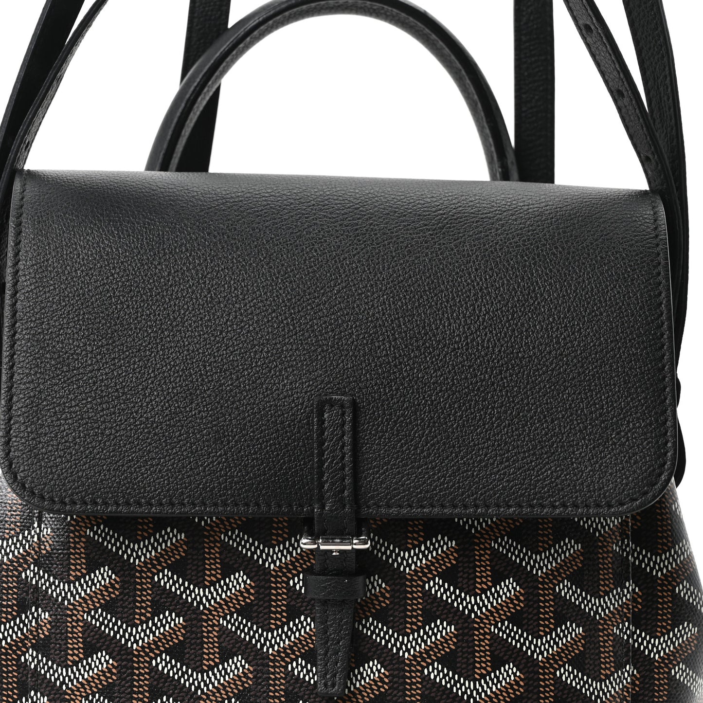 Goyardine Calfskin Mini Alpin Backpack Black