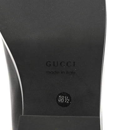 Gucci Calfskin Faux Shearling Studded Victor Ankle Boots 38.5 Black Mystic White 8 of 10