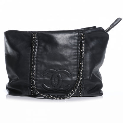 Chanel Calfskin Leather Luxe Ligne Tote Black 1 of 6
