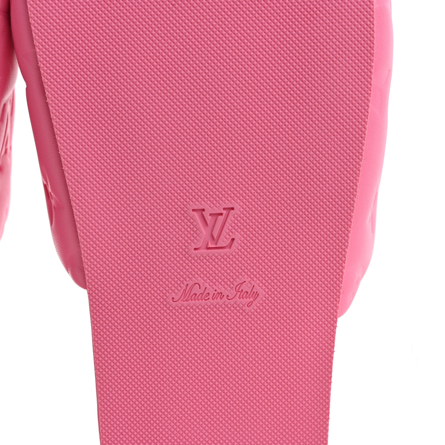 Louis Vuitton Lambskin Embossed Monogram Jumbo Flatform Mule Sandals 38 Rose Pop 7 of 10