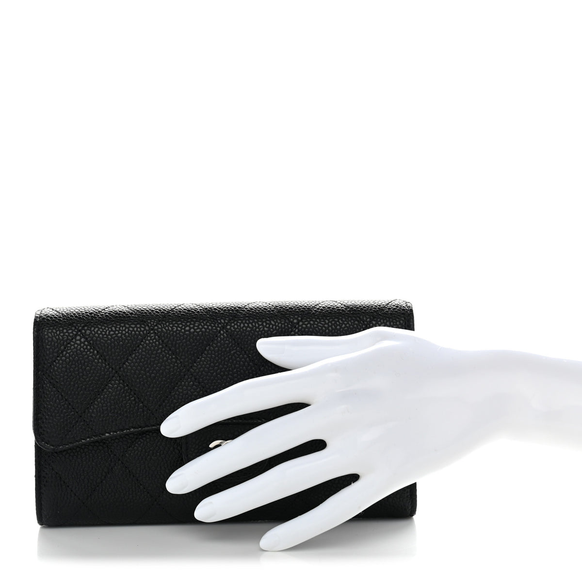 Chanel Caviar Quilted Large Flap Wallet Black 2 of 10