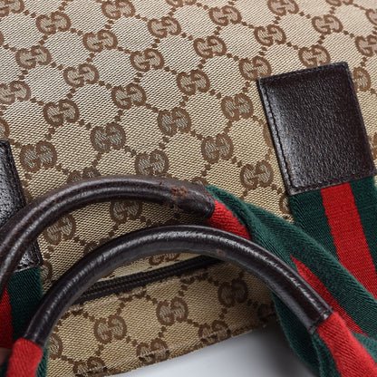 Gucci Monogram Web Large Diaper Tote Brown 18 of 18