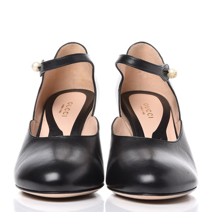 Gucci Malaga Kid Lesley Mary Jane Pumps 36.5 Black 2 of 8