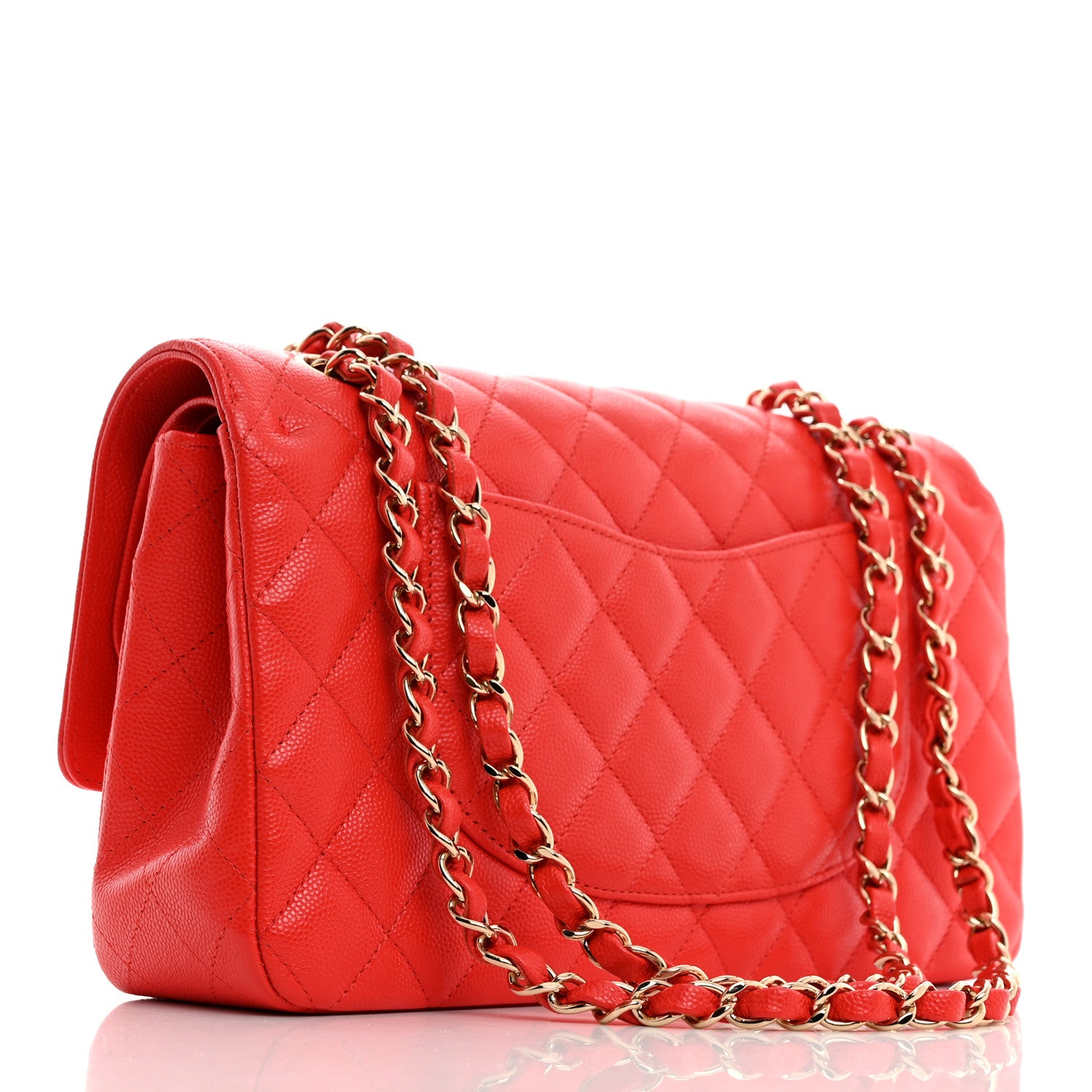 Chanel Caviar Quilted Medium Double Flap Red 3 of 10