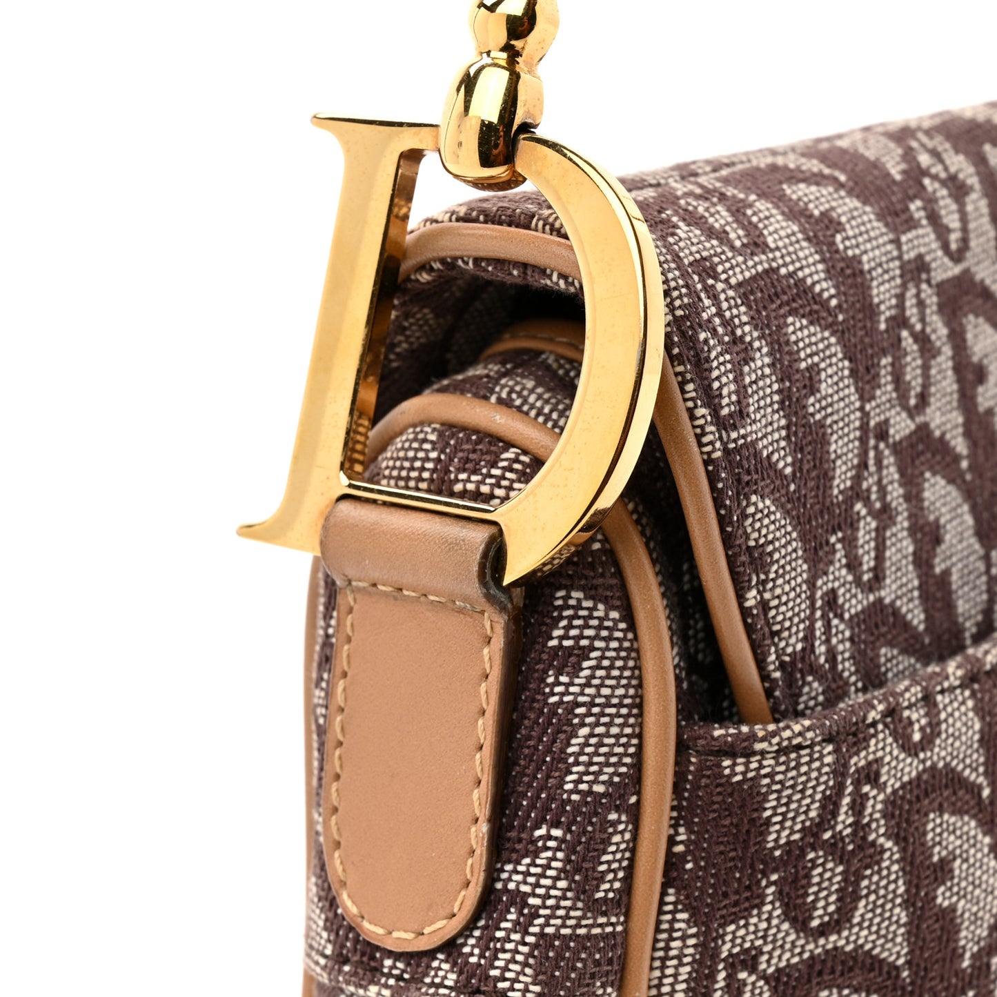 Monogram Double Saddle Bag Brown