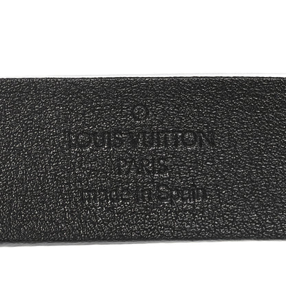 Louis Vuitton Calfskin Embossed LV Initiales 20mm Belt 75 30 Black 4 of 7